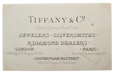 1880 antique TIFFANY & CO ny JEWELER AD CARD silversmith silverware factory picture