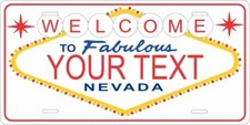 Las Vegas Fabulous Custom State License Plate Personalized 12