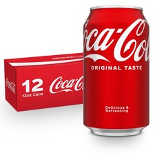 Coca-Cola Soda Soft Drink Fridge Pack Cans, 12 Fl Oz (Pack of 12), Rich Brown picture