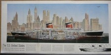 S.S. United States Ad Poster ; Ocean Liner Cruise Ship picture