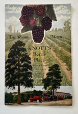 1946 Knott's Berry Place Tea Room Menu & Ad Brochure Buena Park CA Gift Shop picture