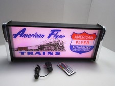 American Flyer Trains Service station LED Display lighted sign lightbox picture