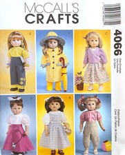McCall's Doll Clothes Pattern 4066 Size 18