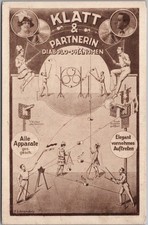 c1910s Acrobats / CIRCUS Vaudeville Ad Postcard 