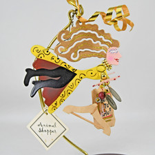Karen Rossi Silvestri Fanciful Flights Animal Shopper Christmas Ornament Metal picture