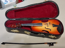 Violin in Case with Bow Music Box plays My Heart Will Go On Works Great In VGC picture