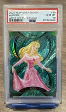 2025 Kakawow Aura Disney #29 AURORA Green Peacock /25 PSA 10 POP 1 / Very RARE picture