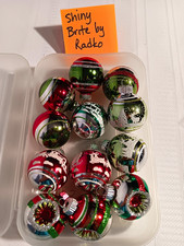 VTG SHINY BRIGHT Minature Ornaments Set of 12  5 Different Designs picture