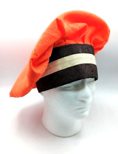 Vintage Hardee's Arby's Orange Hat Flop Chef's Cook Hat One Size picture