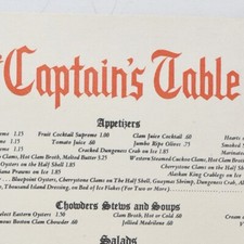 1950s The Captain's Table Restaurant Menu 301 S La Cienega Boulevard Los Angeles picture