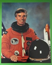 ULF MERBOLD NASA ASTRONAUT RARE ESA COLOR LITHO INFORMATIVE BACK picture