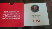 ***RARE*** CN Rail Essential Worker Coin Appreciation Token Canadian National RR picture