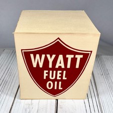 RARE Wyatt Fuel Oil Promotional Advertising Note Cube w Red Company Emblem NOS picture