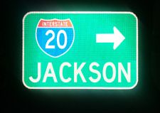 JACKSON Interstate 20 route road sign- Mississippi, Hattiesburg, Vicksburg picture