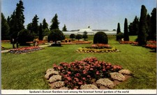 Vintage Spokane Duncan Gardens WA Postcard c.1940s WWII Era Unposted picture