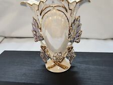 vintage 1950 kass usa gold trimmed vase opalescent lusterware Beautiful No Chips picture
