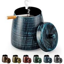 Yiiwinwy Ashtray for Cigarettes Outdoor, Outdoor Ashtray with Lid for Cigaret... picture