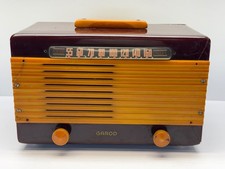 VTG Garod 6AU-1 Commander Catalin Butterscotch Bakelite Tube Radio Cracked WORKS picture