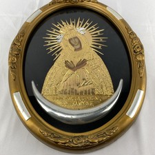 Vintage POD TWOJĄ OBRONĘ UCIEKAMY SIĘ Polish Madonna Catholic Framed Wall Decor picture
