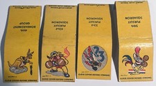 4 Vintage WALT DISNEY Studio Matchbook Covers Excellent UNSTRUCK Cond. 1940s #2 picture