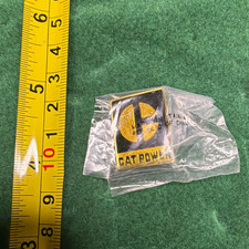 VTG CAT POWER Caterpillar Advertising Pin - Agriculture Theme, Black Yellow Gold picture