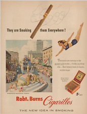 1950 Robt. Burns Cigarillos Cigarillo Box Aquatennial Pageant Print Ad picture