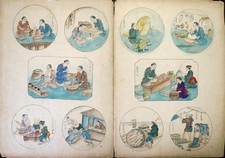 Antique Japanese Woodblock Print by Kitao Masayoshi -Crafts in Edo- c.1820s picture