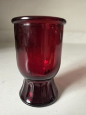 Vintage 1950s MCM Wheaton Ruby Red Juice Glass 3 7/8