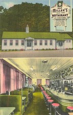 Hap Miller's Truck Town Restaurant York PA Diner Linen Postcard 1950s Posted picture