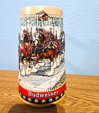 Budweiser 1988 Holiday Stein Anheuser-Busch Clydesdales Beer Mug picture
