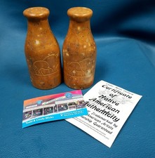 Cedar Mesa Pottery Native HandMade Ceramic Salt + Pepper Shakers w COA picture