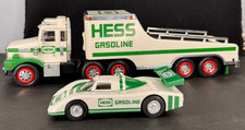 1991 Vintage Hess Truck and Racer Car, Lights and Car work with box picture