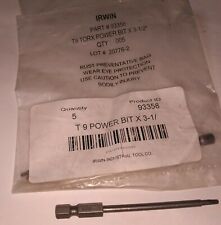 Irwin T9 Torx x 3-1/2 Inch Screwdriver S2 Power Drill Bits ( 93358 ) 10 Pack picture