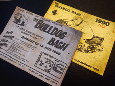 2x Vintage Bulldog Bash Flyer Ticket 1988 1990 Hells Angels MC Biker Memorabilia picture