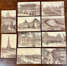 Paris France Cityscape Postcard Lot of 10 Divided Back Unposted Original Litho picture