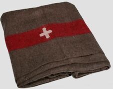 SWISS MILITARY STYLE ARMY WOOL BLANKET CAMPING SURVIVAL 60X84 HEAVY DUTY NEW  picture