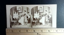 The Young Hairdressers Stereoview George S. M'Nille c1855 Victorian Flat Mount picture