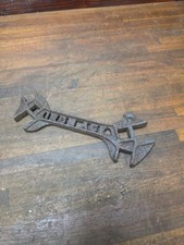 P16- Antique cut out  Iron Age Wrench E39 Cast Iron RUSTY picture