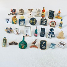 VTG lot 28 European Liqueurs Enamel Lapel Pins Digestif Liquor PLEASE READ picture
