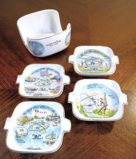 Vintage 1964-1965 New York World's Fair Souvenir Nesting Ashtray Set picture