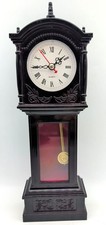 Vintage Miniature Grandfather Mantle Clock Quartz Pendulum 11
