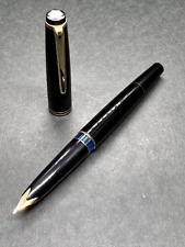 MONTBLANC No.22 Black GT Vintage Piston-filler Fountain Pen 14C 585 nib/ EF picture