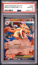 PSA 10 2026 POKEMON ASC EN-ASCENDED HEROES #022 MEGA CHARIZARD Y ex picture
