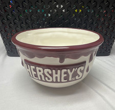 Vintage Hershey’s White & Brown Drip Design Ceramic Bowl picture