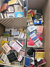 Large Lot Assorted Vintage Collectible Matchbooks Matchboxes Matchcovers in Box picture