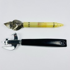 2 VTG Ecko Opener Aberdeen Bel Air ABG Church Key Advertising Bottle Can Letter picture