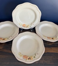 Pfaltzgraff Plymouth Salad Plates Set of 4 Thanksgiving Fall 9” Scalloped EUC picture