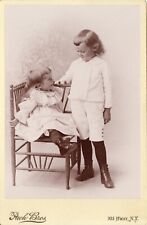 Pach Bros New York Mullet Boys Brothers 1890s Antique Cabinet Card Albumen Photo picture