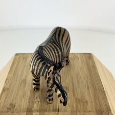 Vintage Wooden Hand Carved Zebra Made In Kenya Beautifully Hand Carved. Quality picture