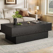 Tribesigns 55-Inch Wooden Coffee Table, Modern Rectangular Tea Table, Large C... picture